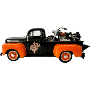#4 1948 FORD F1 PICKUP / 1958 FLH DUO GLIDE - HARLEY DAVIDSON CYCLES HD