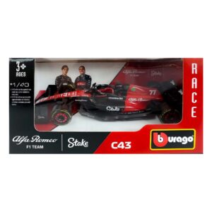 FÓRMULA 1 1/43 #1 ALFA ROMEO STAKE C43 <ul> <li><span class="OYPEnA text-decoration-none text-strikethrough-none">Marca: Bugaro</span></li> <li><span class="OYPEnA text-decoration-none text-strikethrough-none">colección a escala 1/43</span></li> <li><span class="OYPEnA text-decoration-none text-strikethrough-none">Son 5 referencias diferentes</span></li> <li><span class="OYPEnA text-decoration-none text-strikethrough-none">MateriaL: METAL CON ACCESORIOS EN GOMA Y PLÁSTICO</span></li> <li><span class="OYPEnA text-decoration-none text-strikethrough-none">ALTO NIVEL DE DETALLE</span></li> <li><span class="OYPEnA text-decoration-none text-strikethrough-none">INCLUYE BASE</span></li> <li><span class="OYPEnA text-decoration-none text-strikethrough-none">Presentación en caja</span></li> </ul>