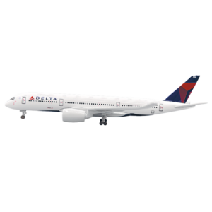 #5 DELTA AIR LINES A350 AIRCRAFT MODEL, Cuerpo de metal, tren de aterrizaje con alto nivel de detalle, 20 CM
