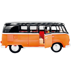 <p class="" data-start="0" data-end="69"><strong data-start="0" data-end="67">NARANJA BUS VOLKSWAGEN 1962</strong></p> <p class="" data-start="0" data-end="69"><strong data-start="0" data-end="67">Miniatura – Escala 1.32</strong></p> <p class="" data-start="71" data-end="237">Clásico modelo en miniatura con <strong data-start="103" data-end="128">alto nivel de detalle</strong> y <strong data-start="131" data-end="153">motor de retroceso</strong>. Fabricado con <strong data-start="169" data-end="188">cuerpo de metal</strong>, <strong data-start="190" data-end="209">llantas en goma</strong> y accesorios en plástico.</p> <p class="" data-start="239" data-end="386">✅ <strong data-start="241" data-end="274">Abre puertas según referencia</strong><br data-start="274" data-end="277" />✅ <strong data-start="279" data-end="308">Escala 1.32 | Peso: 110 grs</strong><br data-start="308" data-end="311" data-is-only-node="" />✅ <strong data-start="313" data-end="343">Cuatro colores disponibles</strong><br data-start="343" data-end="346" />✅ <strong data-start="348" data-end="384">Presentación individual sin caja</strong></p> <p class="" data-start="388" data-end="407"><strong data-start="388" data-end="398">Marca:</strong> KINSMART</p>